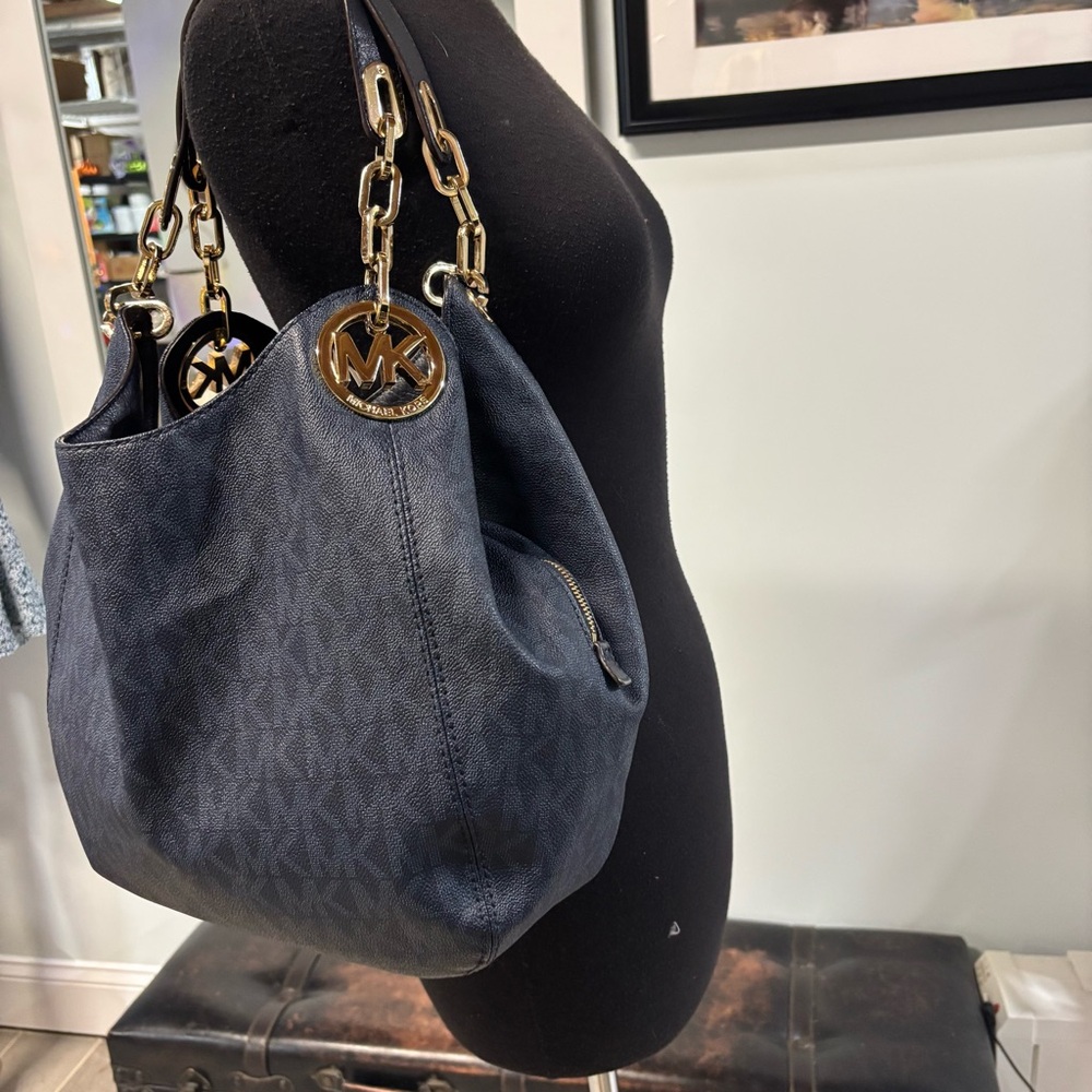 ❤️Michael Kors Large Fulton Baltic Navy Tote - Picture 6 of 9